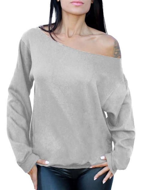 Get Cozy in Style with a Slouchy Off Shoulder Sweatshirt